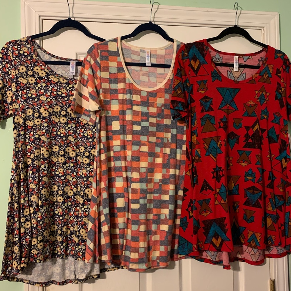 3 new LuLaRoe perfect tees, size small